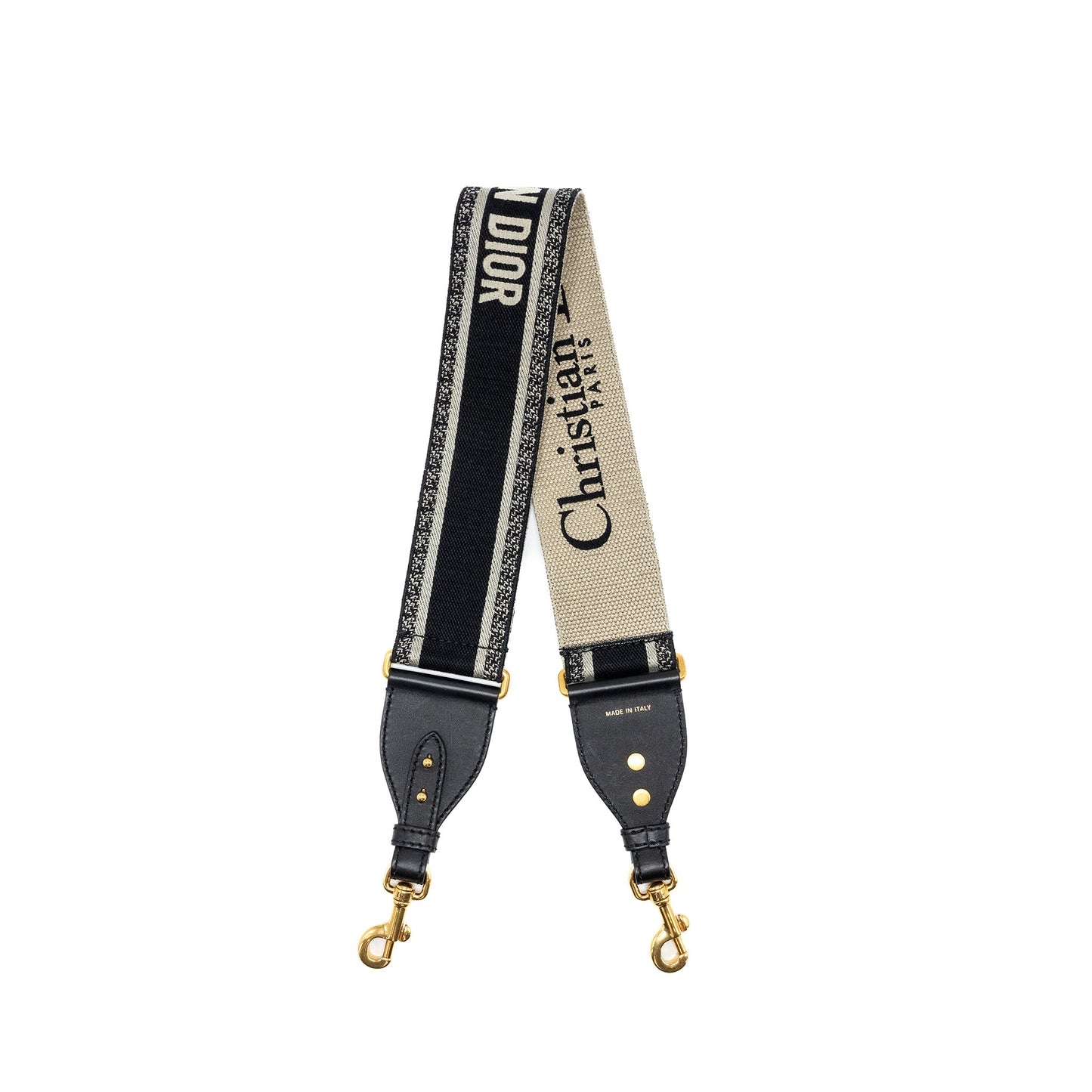 Luxury Dior Shoulder Strap Oblique Canvas Black GHW