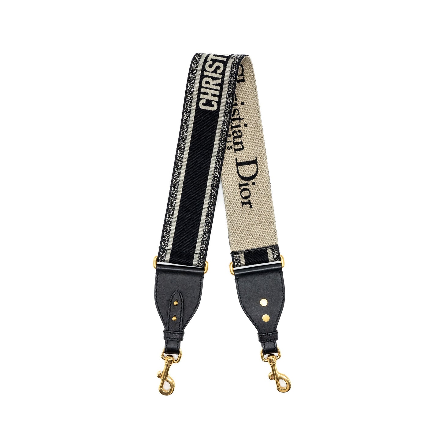 Luxury Dior Shoulder Strap Oblique Canvas Black GHW