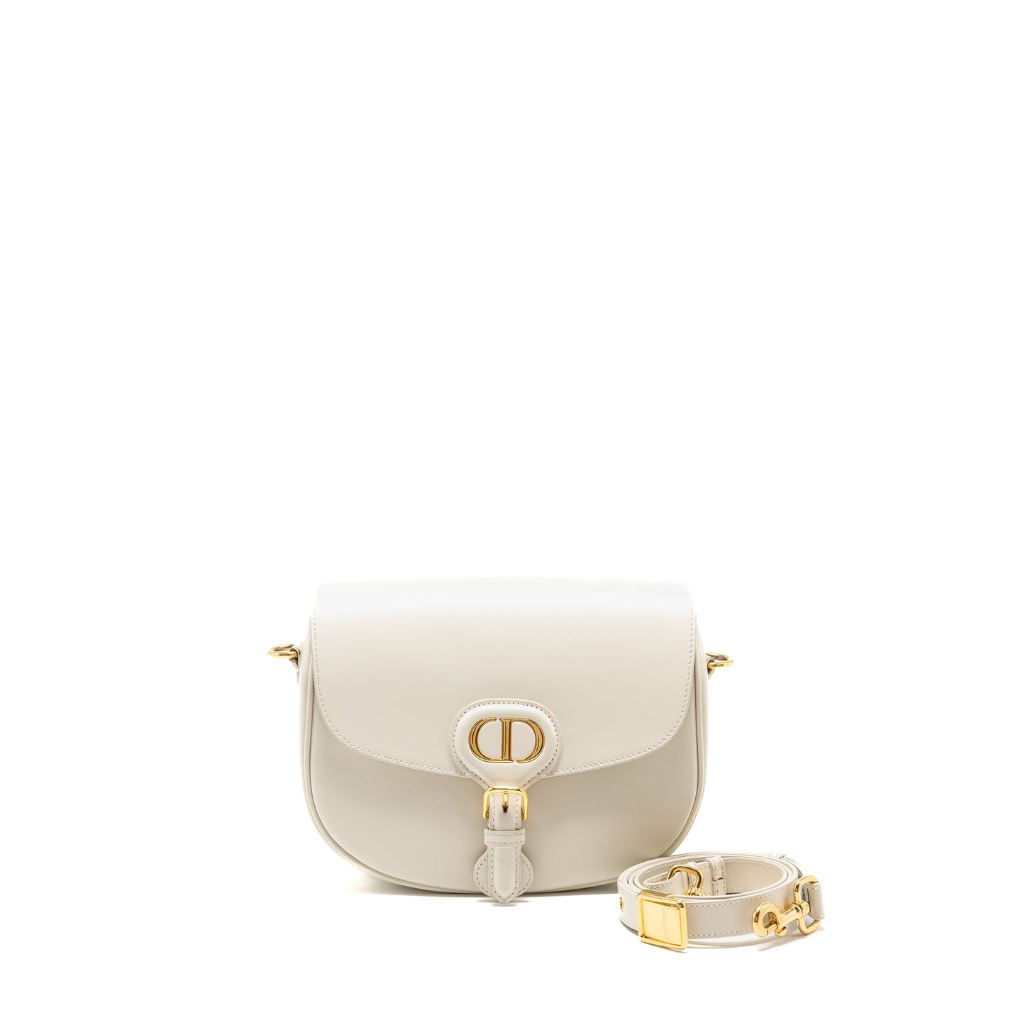 Luxury Dior Medium Luxury Dior Bobby Bag Calfskin White GHW