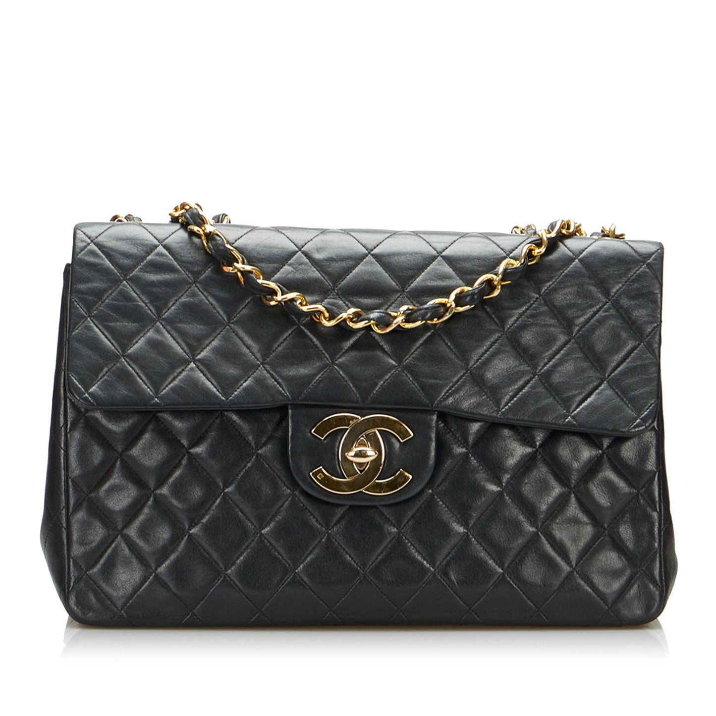 Chanel Jumbo Classic Lambskin Maxi Single Flap Shoulder Bag