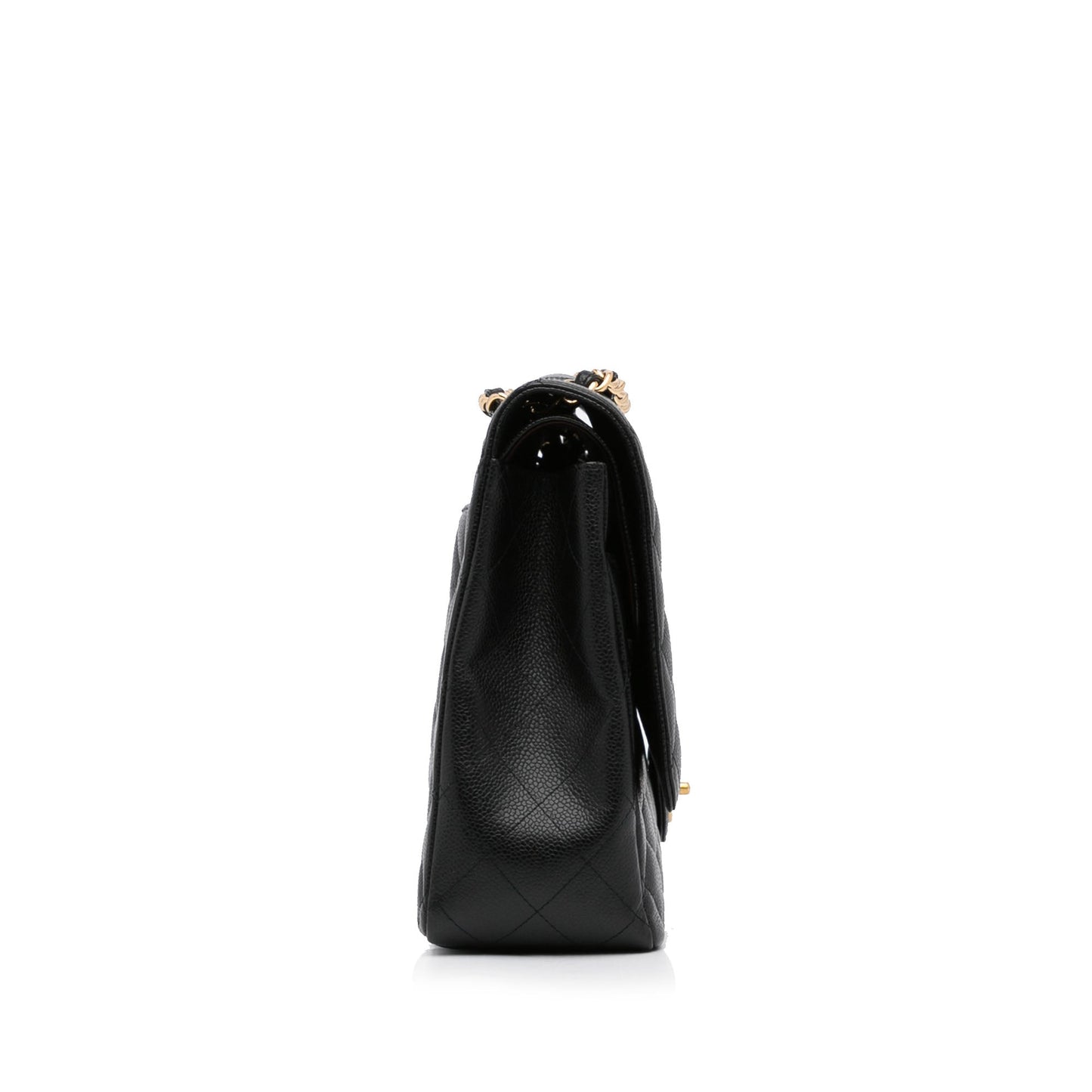 Luxury Chanel Classic Double Flap Maxi Black Caviar Gold