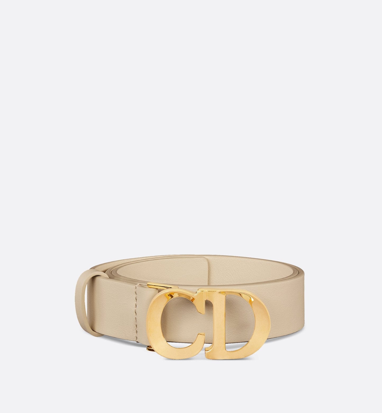 C Est Luxury Dior Belt Rope Beige Smooth Calfskin 30 mm