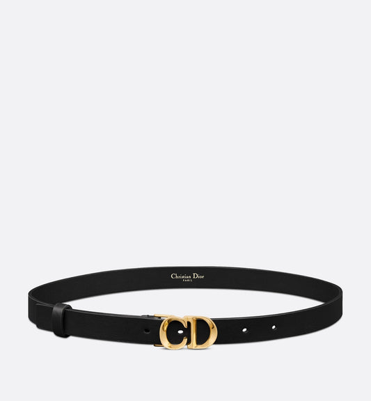 C Est Luxury Dior Belt Black Smooth Calfskin 20 mm