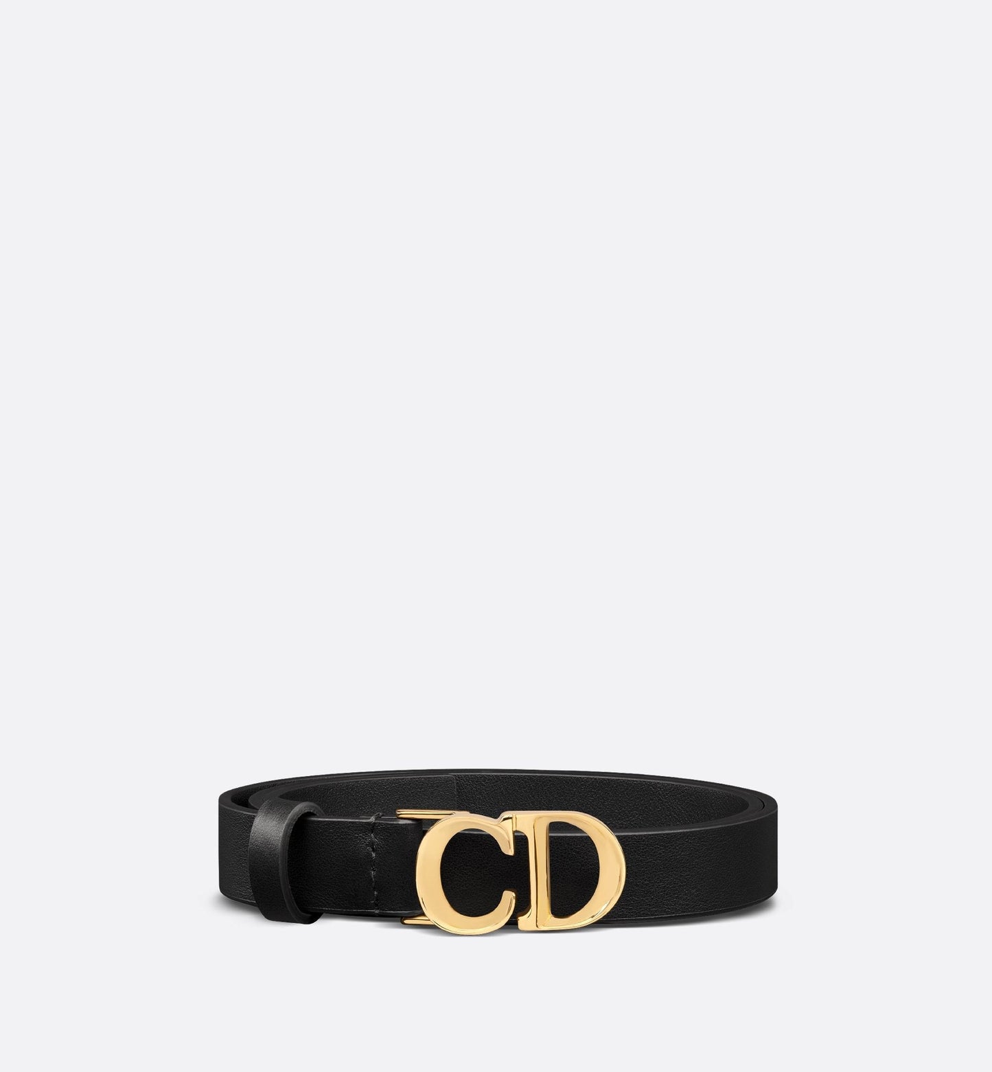 C Est Luxury Dior Belt Black Smooth Calfskin 20 mm