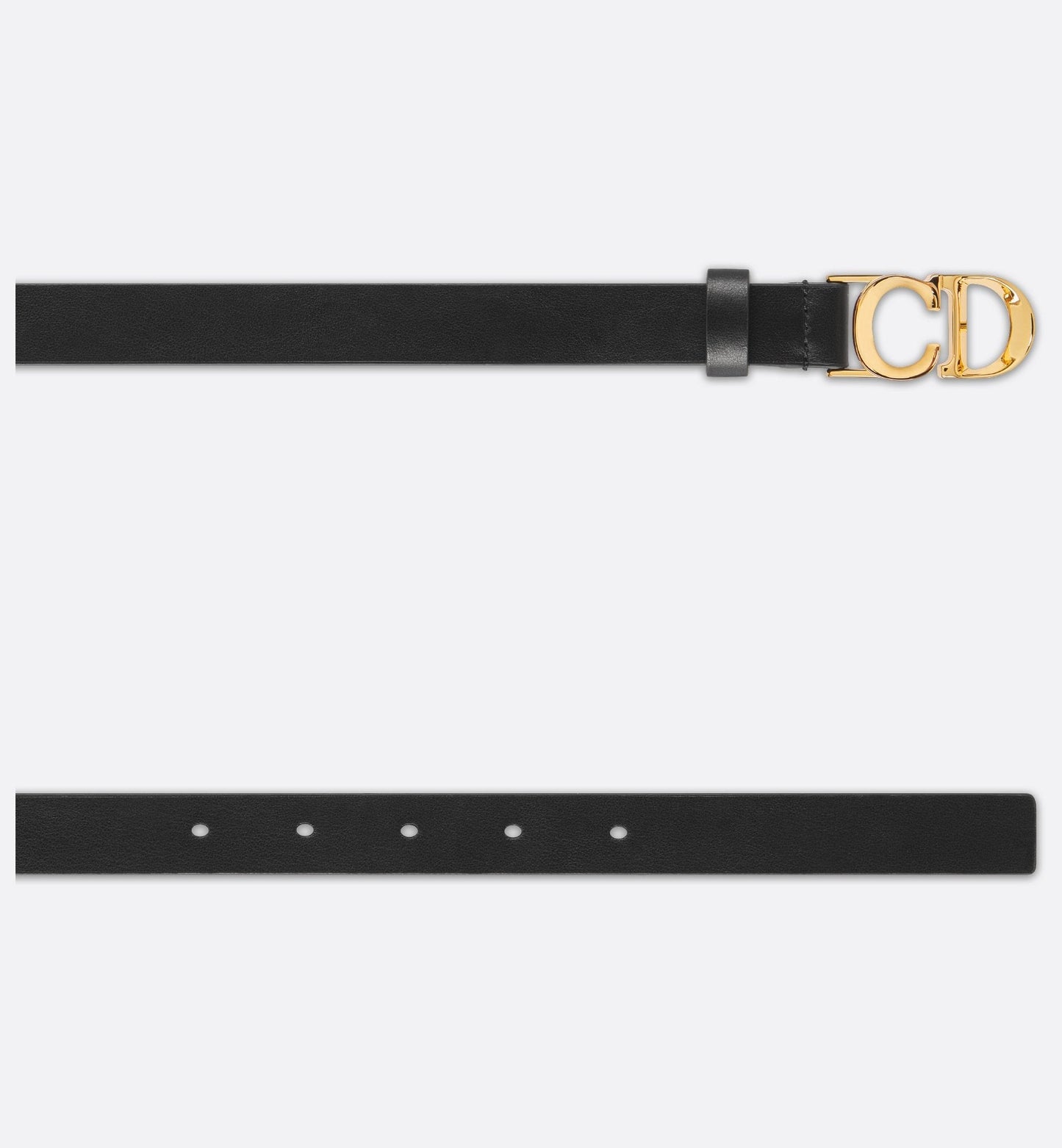C Est Luxury Dior Belt Black Smooth Calfskin 20 mm