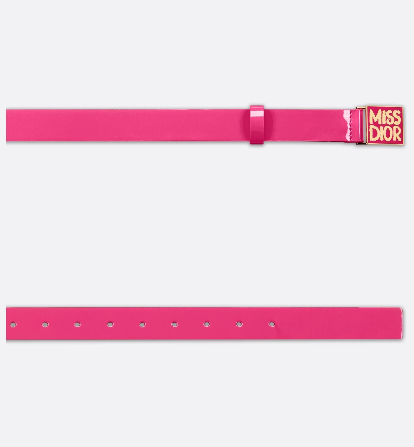 Miss Luxury Dior Graffiti Belt Fuchsia Patent Calfskin 25 mm