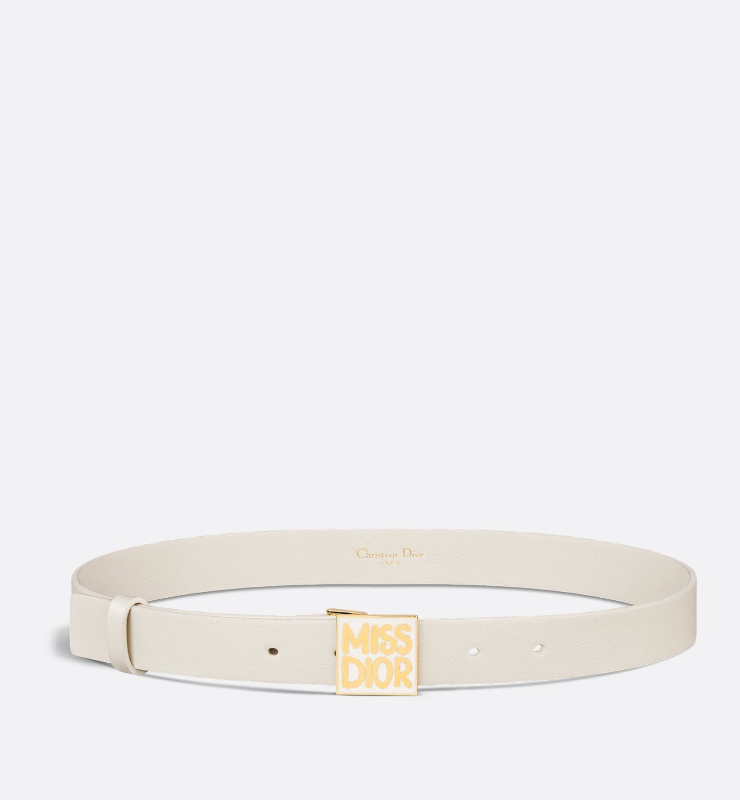 Miss Luxury Dior Graffiti Belt Latte Smooth Calfskin 25 mm
