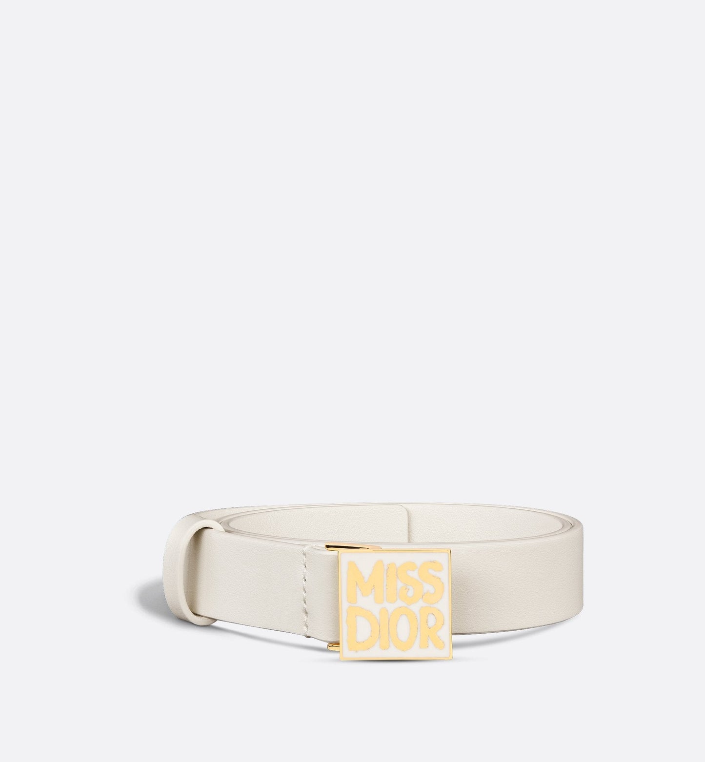 Miss Luxury Dior Graffiti Belt Latte Smooth Calfskin 25 mm