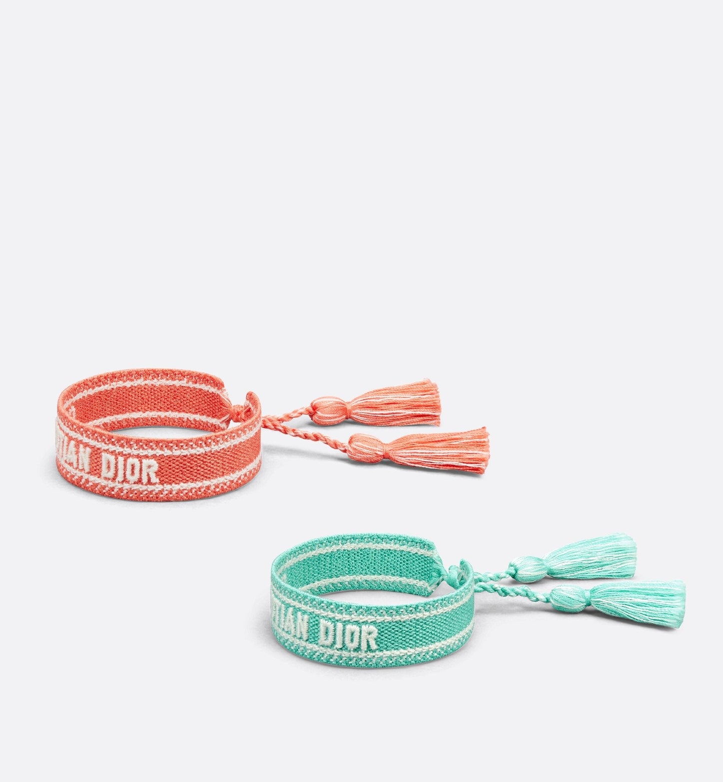 Luxury Dioriviera Christian Luxury Dior Bracelet Set Aquamarina And Coral Cotton