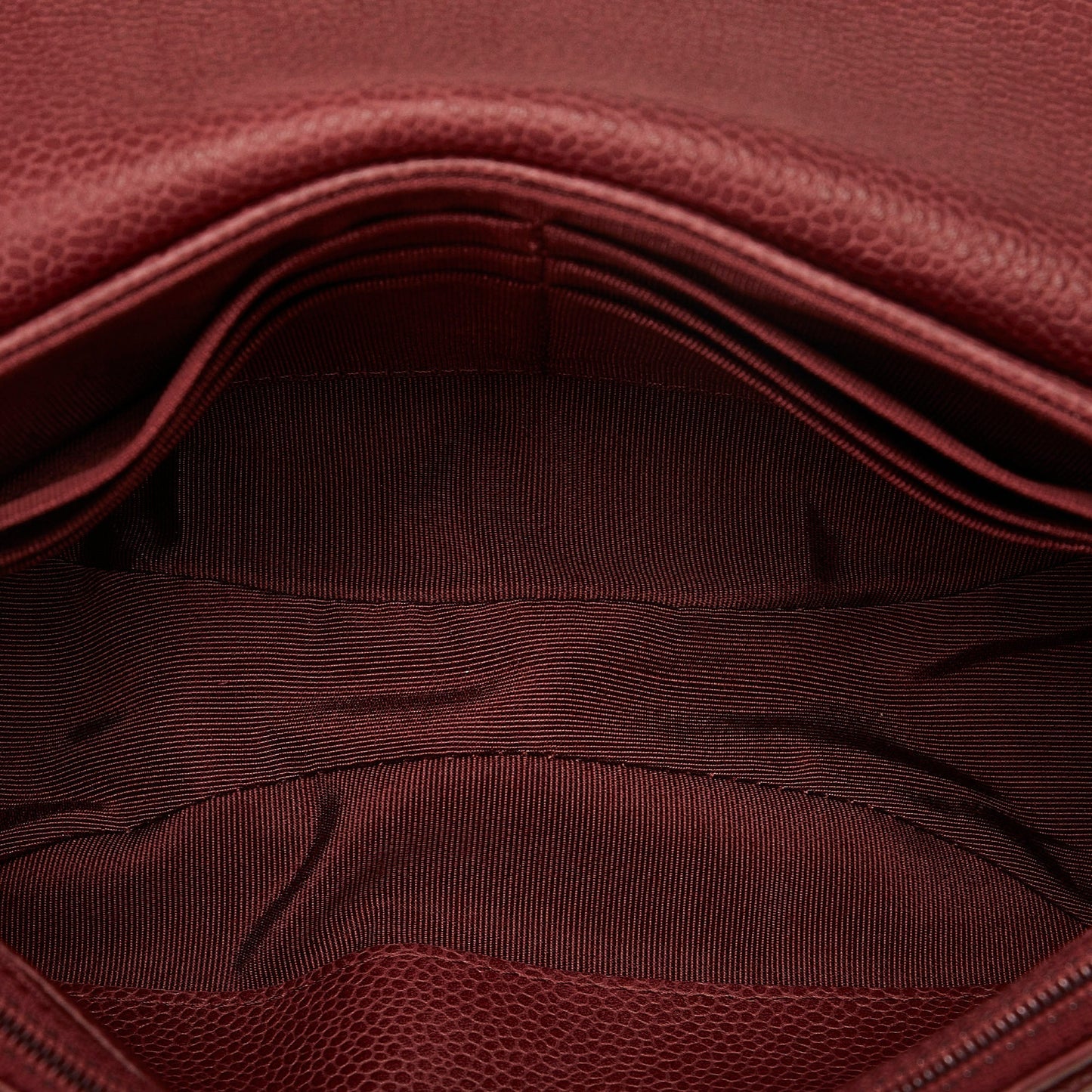 CHANEL Caviar CC Half Moon Flap Crossbody Bag