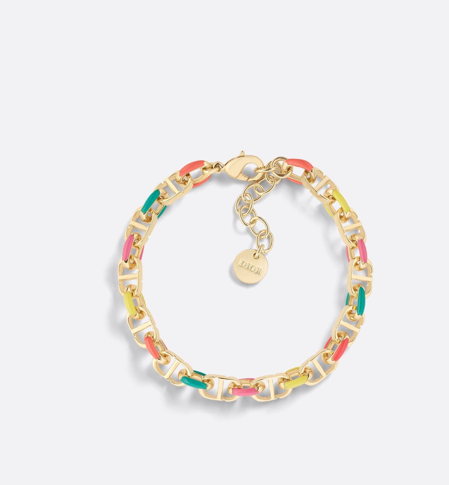 Luxury Dioriviera Petit Cd Bracelet Gold Finish Metal And Multicolor Lacquer
