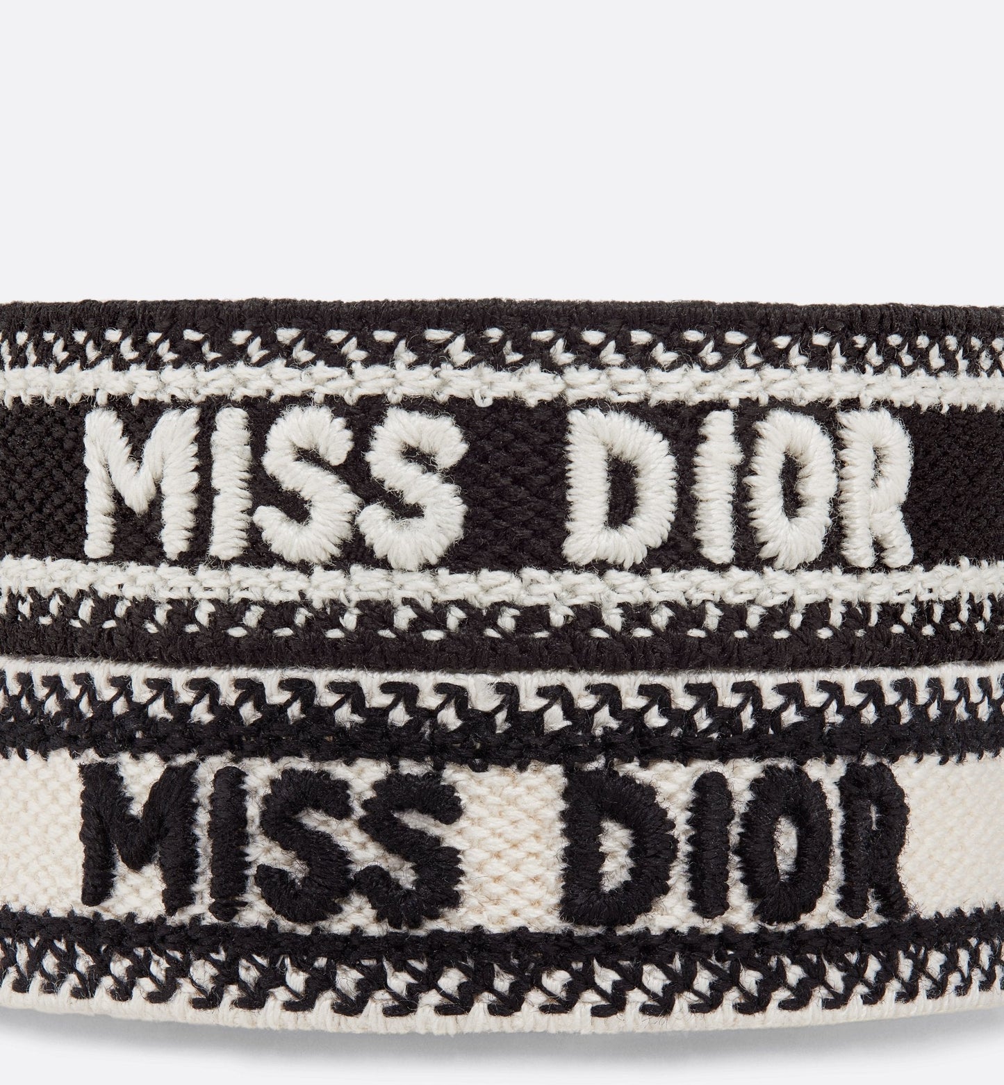 Miss Luxury Dior Bracelet Set Black And White Graffiti Cotton