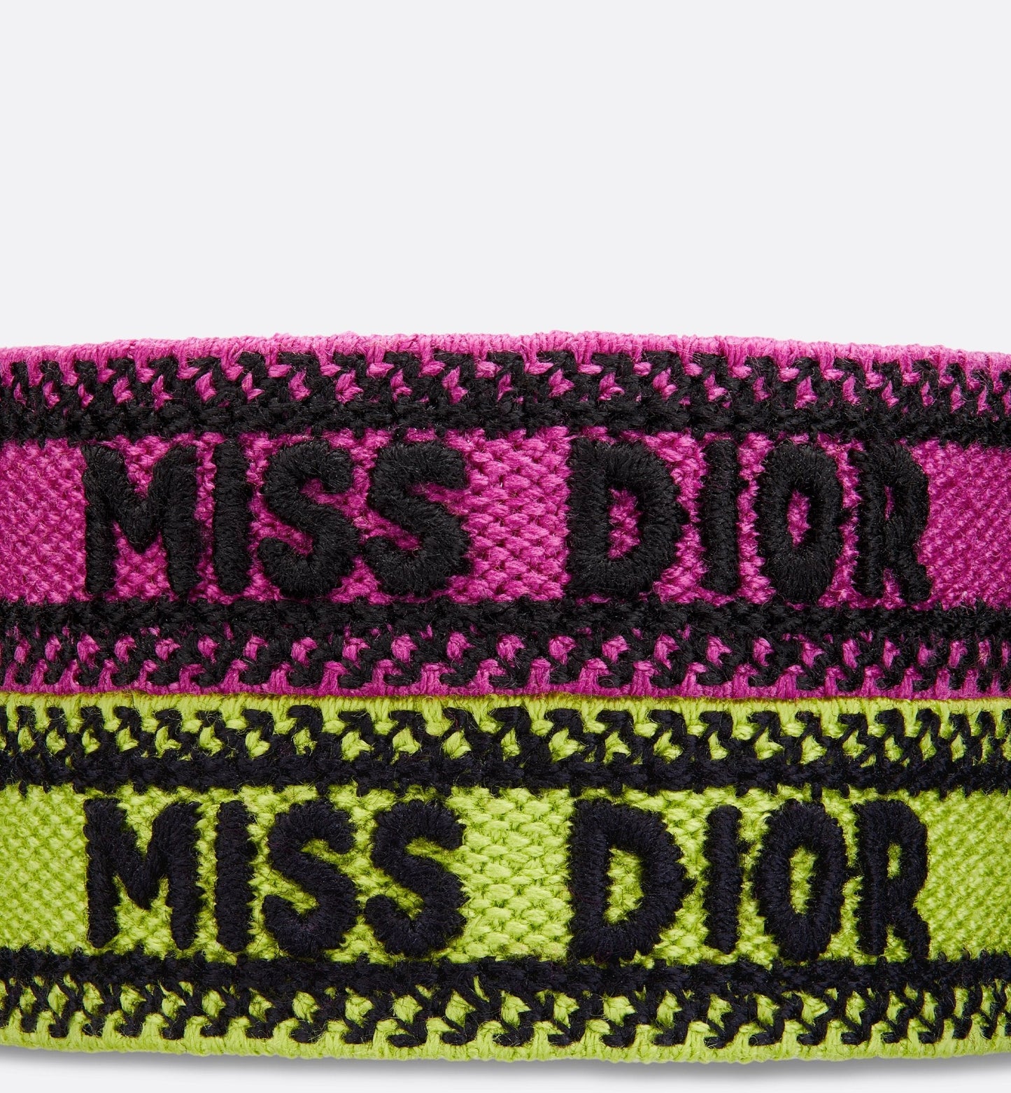 Miss Luxury Dior Bracelet Set Lime And Fuchsia Cotton