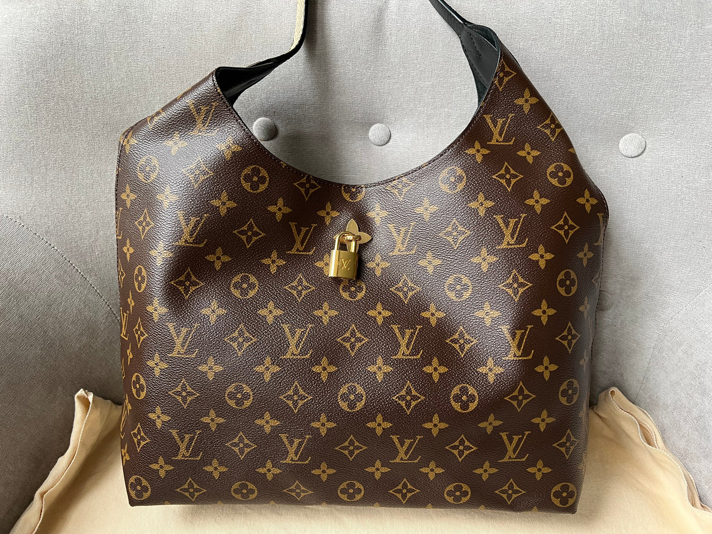 Louis Vuitton Flower Hobo in Monogram with Python Trim (RRP £1370)