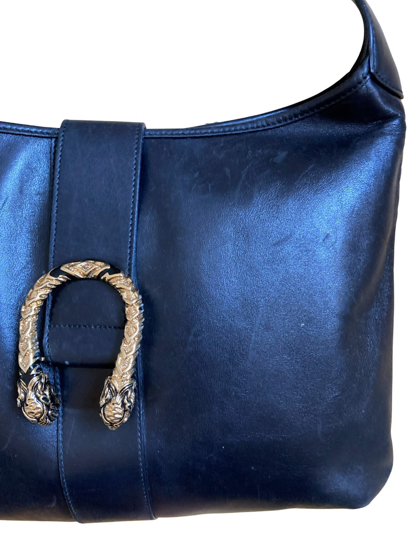 Luxury Gucci Dionysus Black Leather Shoulder Bag