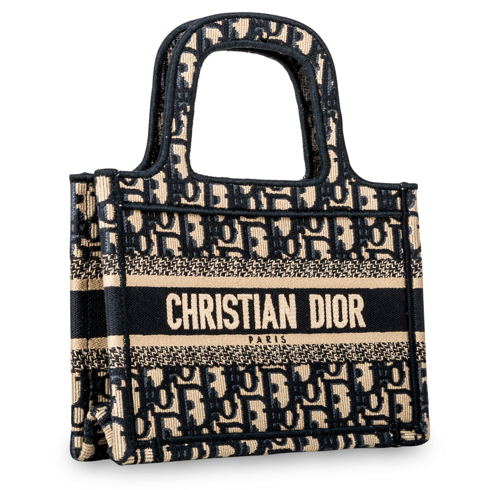 Luxury Dior Mini Book Tote - Oblique Canvas