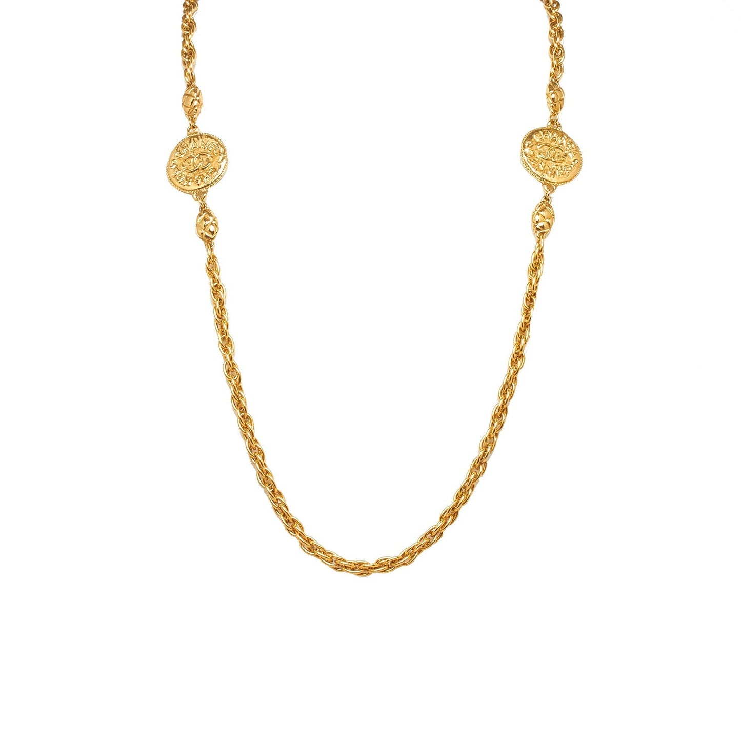 Luxury Chanel CC Medallion Necklace Costume Necklace