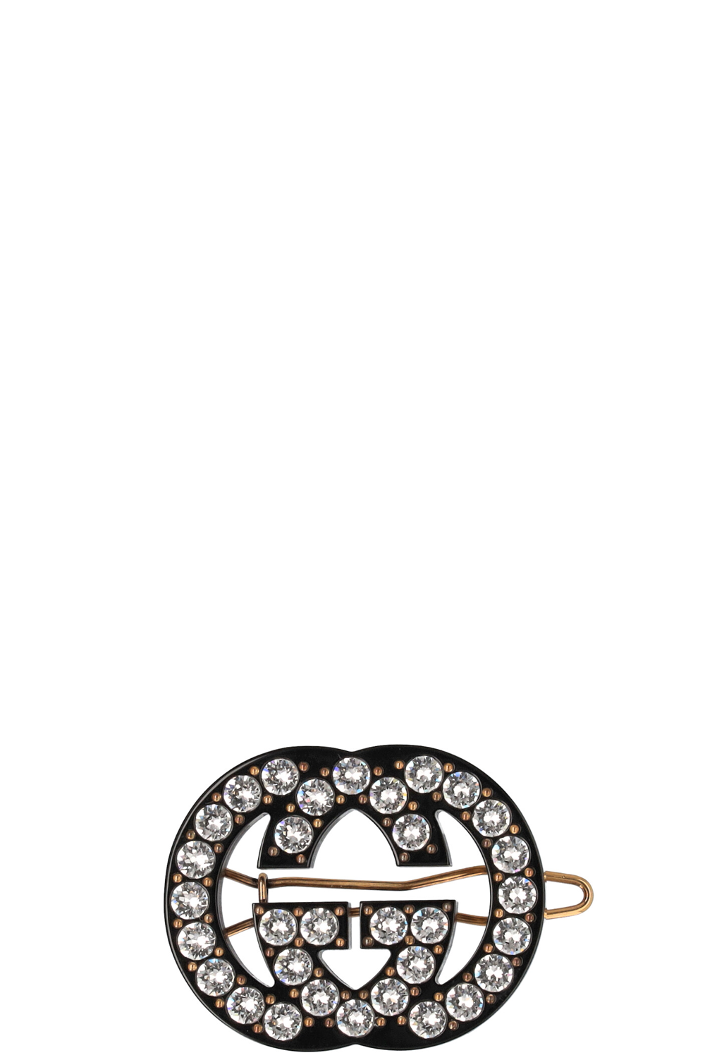 Luxury Gucci Trending 2025 GG Hairclip Black Crystals