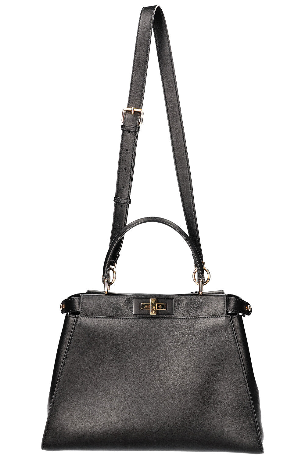 Luxury Fendi Peekaboo Bag Medium Black