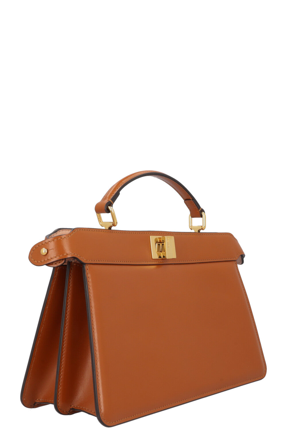Luxury Fendi Peekabo Iseeu East West Bag Leather Cognac