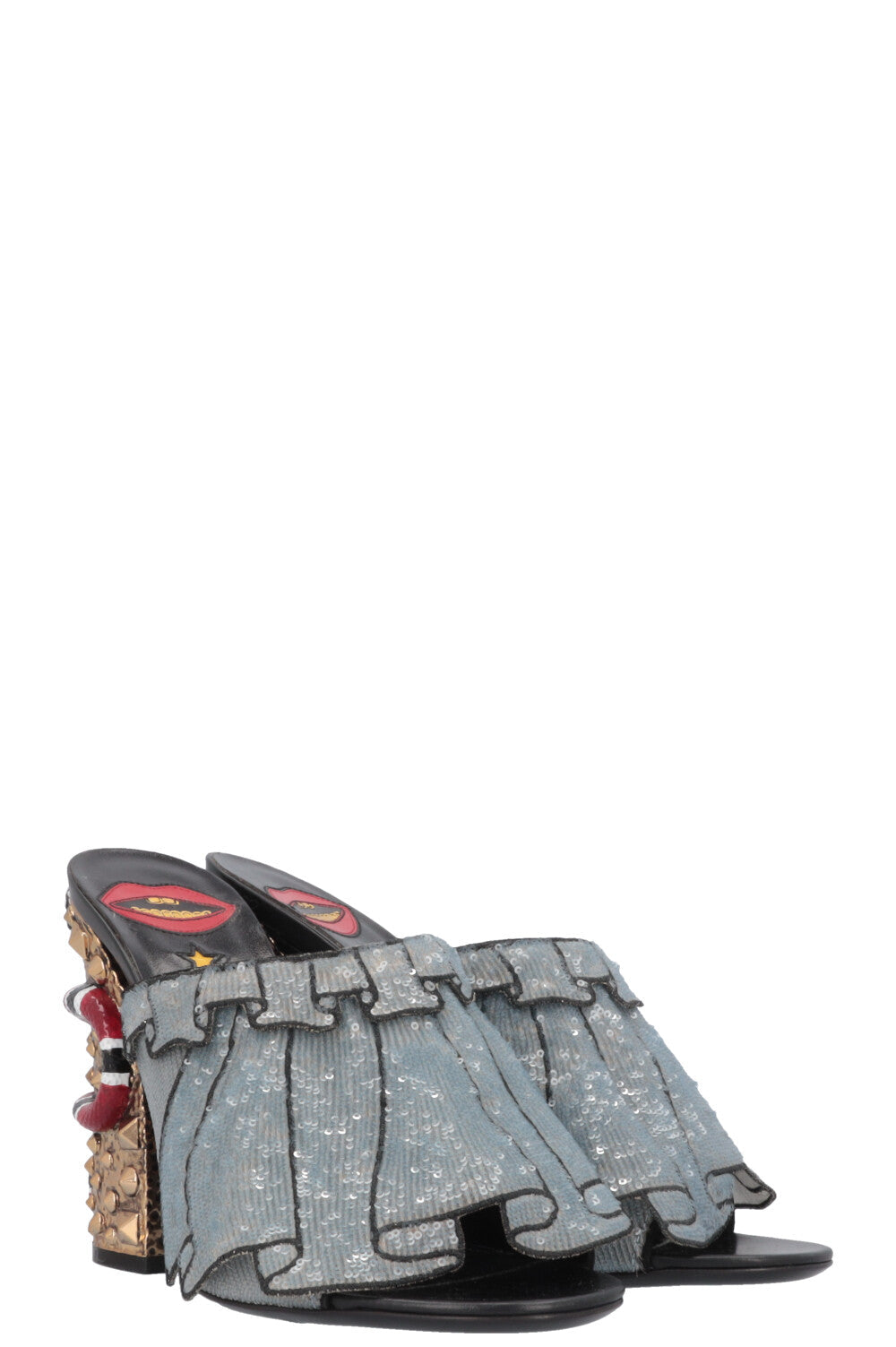 Luxury Gucci Trending 2025 2016 Trompe L'Oeil Sequin Mules