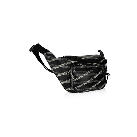Balenciaga Allover Logo Explorer Belt Bag