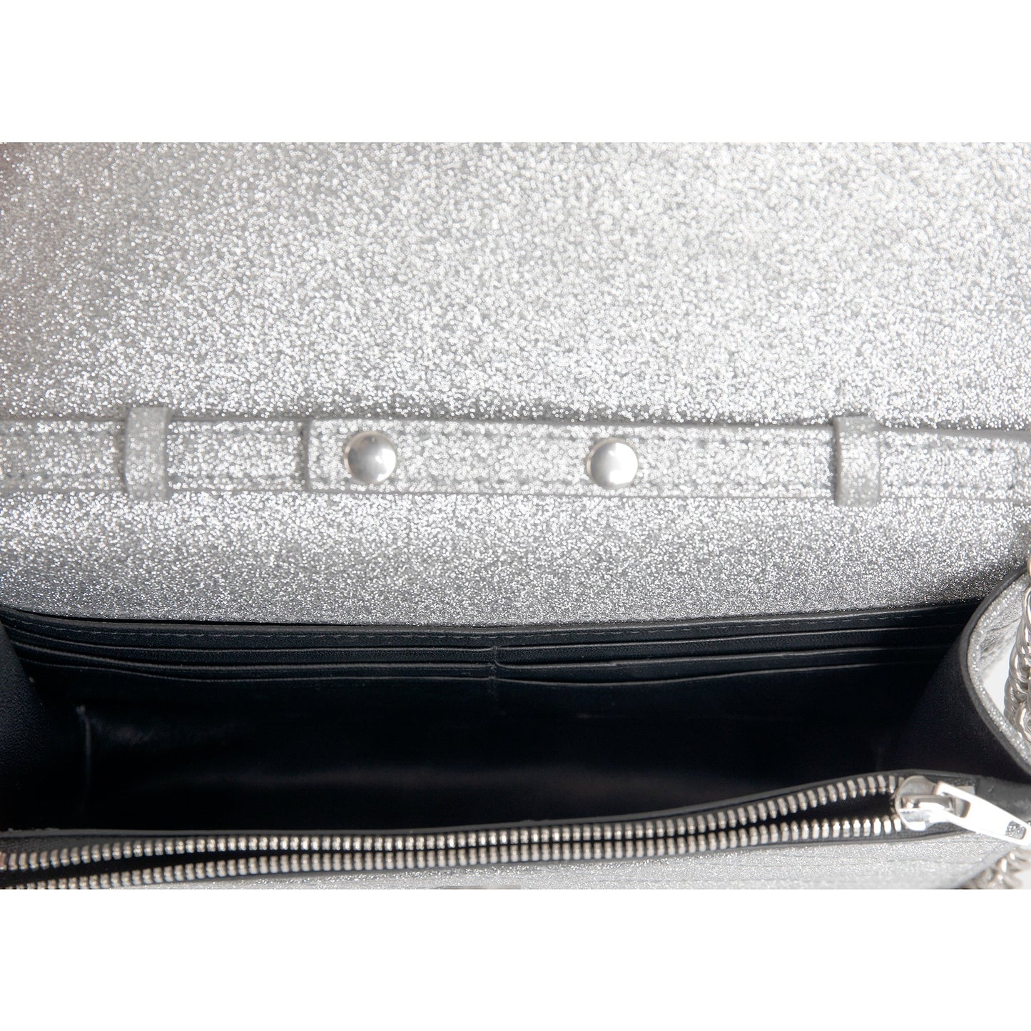 Balenciaga BB Glitter Leather Chain Wallet Bag
