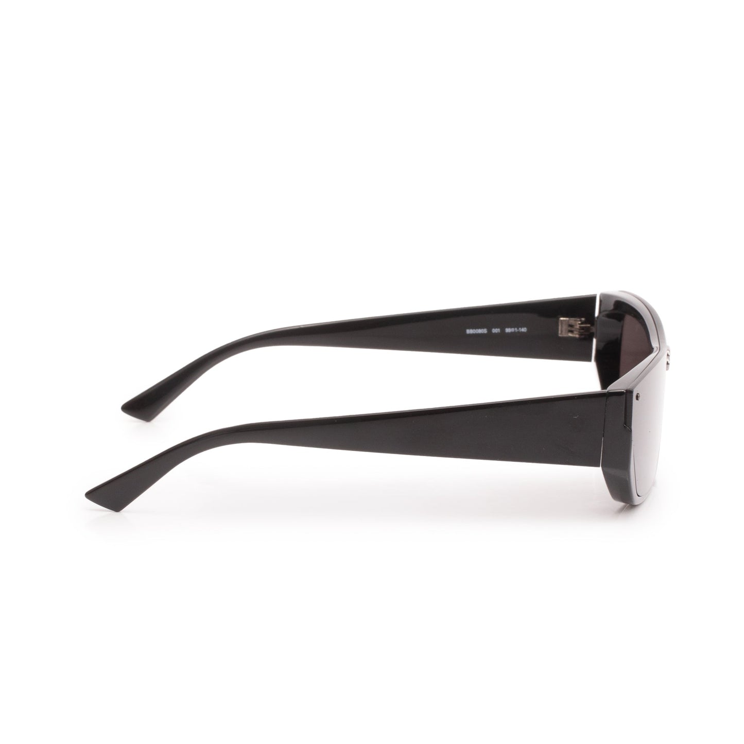 Balenciaga BB0080S Black Acetate BB Rectangular Shield Sunglasses