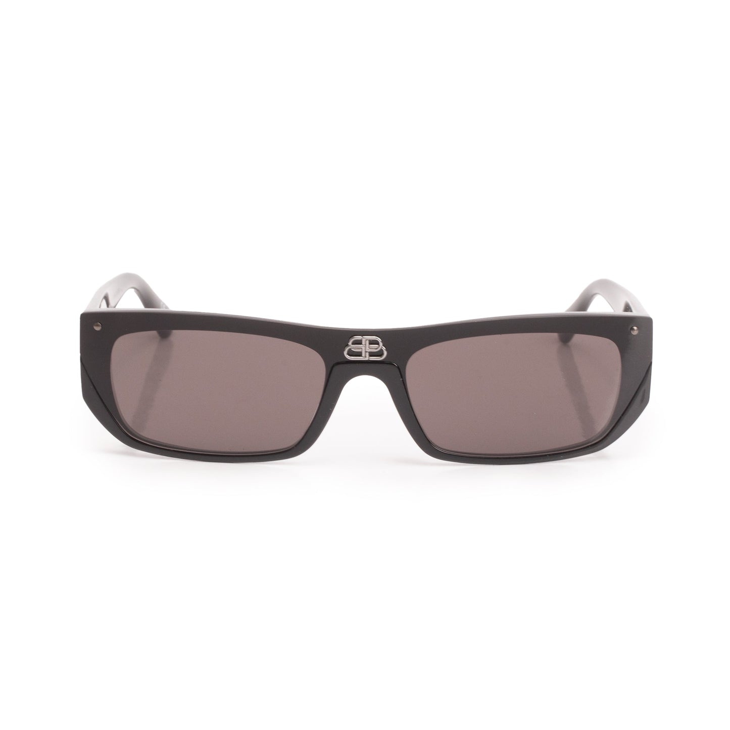 Balenciaga BB0080S Black Acetate BB Rectangular Shield Sunglasses