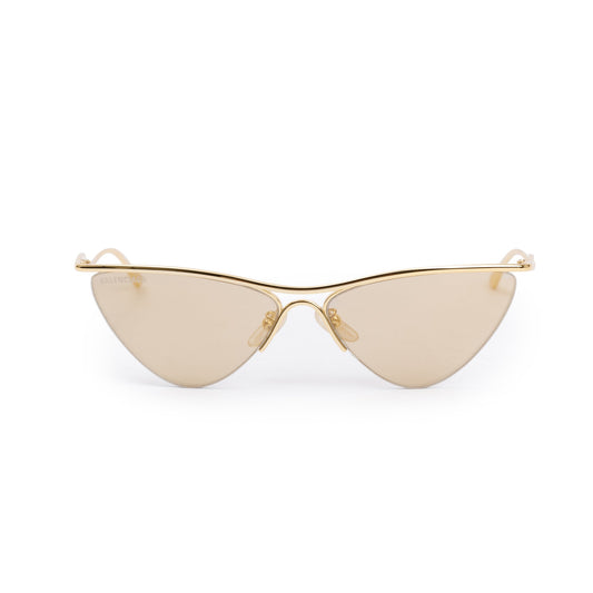 Balenciaga BB0093S Gold-Tone Metal Frame Cat-Eye Sunglasses