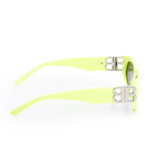 Balenciaga BB0095S Neon Green Acetate Dynasty D-Frame Sunglasses
