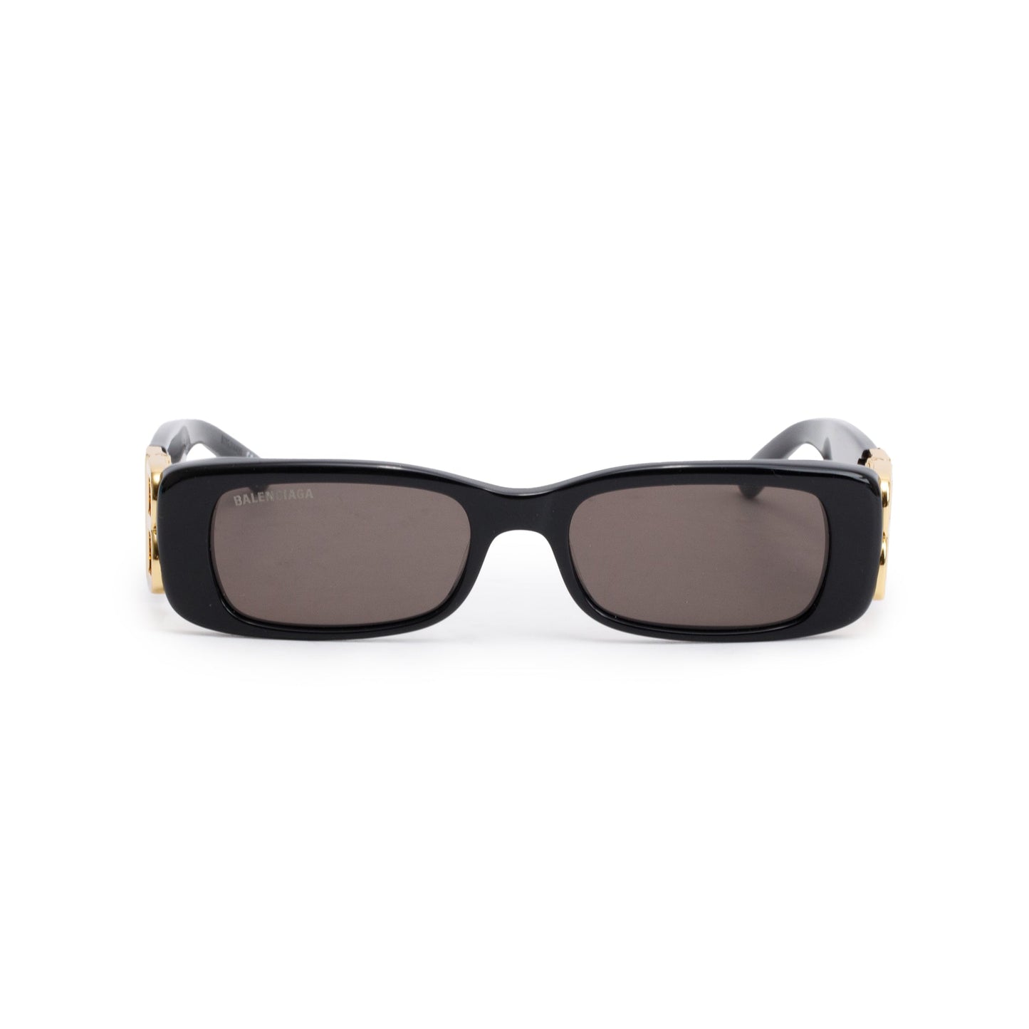 Balenciaga BB0096S Dynasty Black Acetate Rectangle Sunglasses