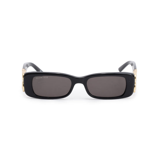 Balenciaga BB0096S Dynasty Black Acetate Rectangle Sunglasses