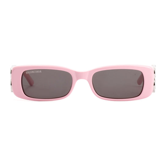 Balenciaga BB0096S Dynasty Pink Rectangle Sunglasses