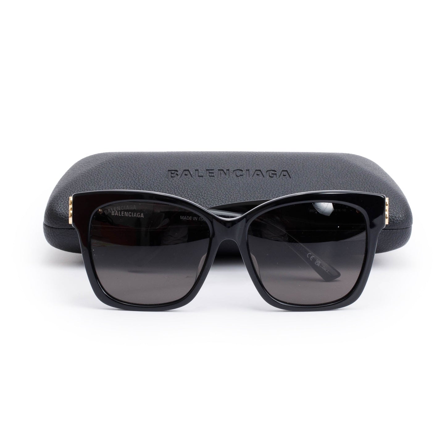 Balenciaga BB0102SA Black Acetate Square Sunglasses