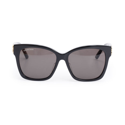 Balenciaga BB0102SA Black Acetate Square Sunglasses