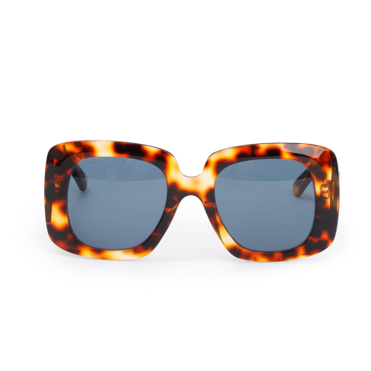 Balenciaga BB0119S Brown Havana Acetate Oversized Square Sunglasses