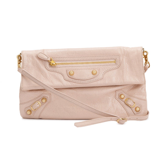 Balenciaga Beige Agneau Leather Giant 12 Envelope Strap Clutch
