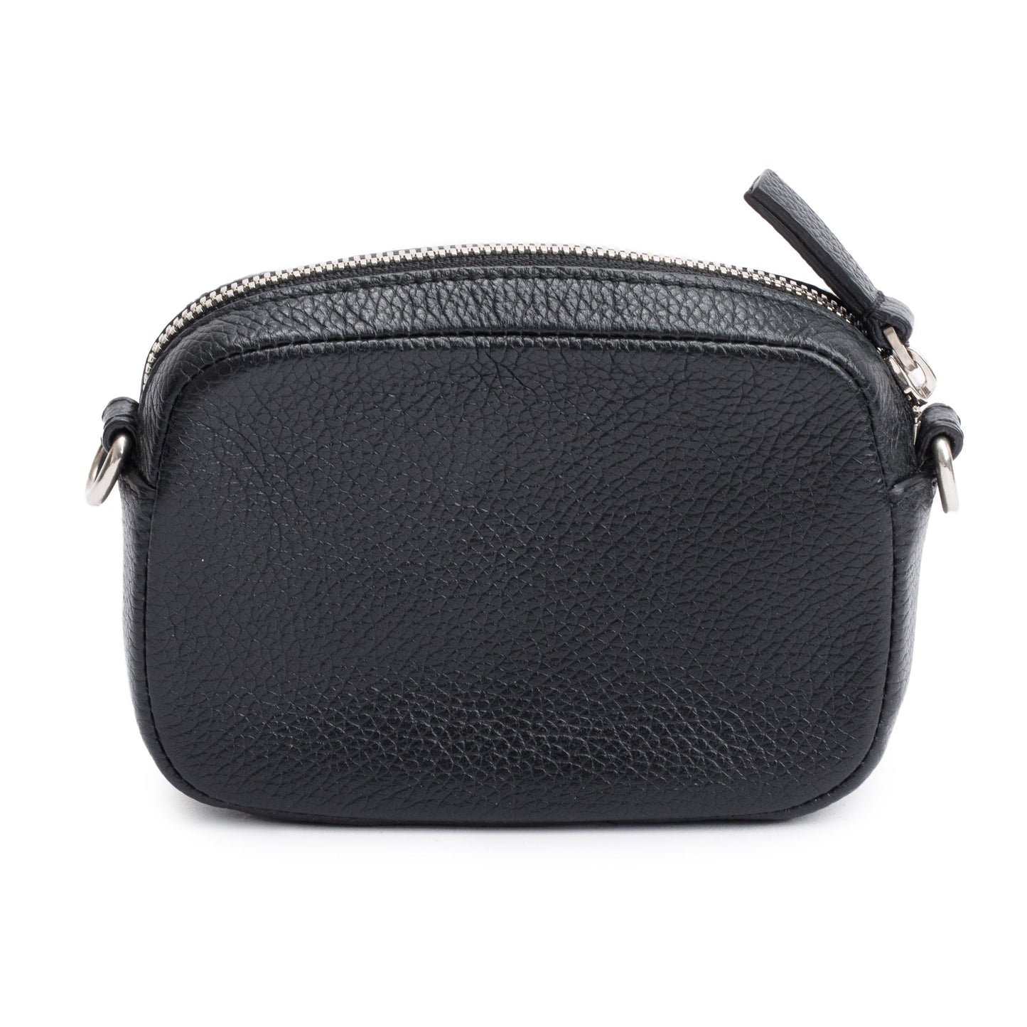 Balenciaga Black Calfskin Leather Logo Mini Cash Crossbody