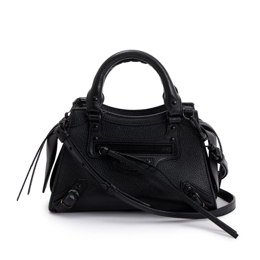 Balenciaga Black Calfskin Leather MIni Neo Classic Top Handle Bag
