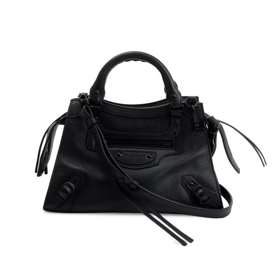 Balenciaga Black Calfskin Leather Neo Classic XS City Bag