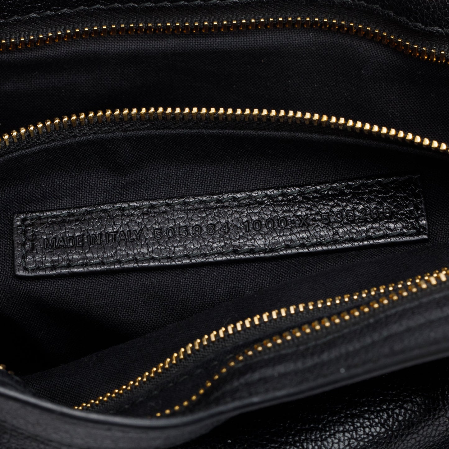 Balenciaga Black Chevre Leather Metallic Edge City Bag