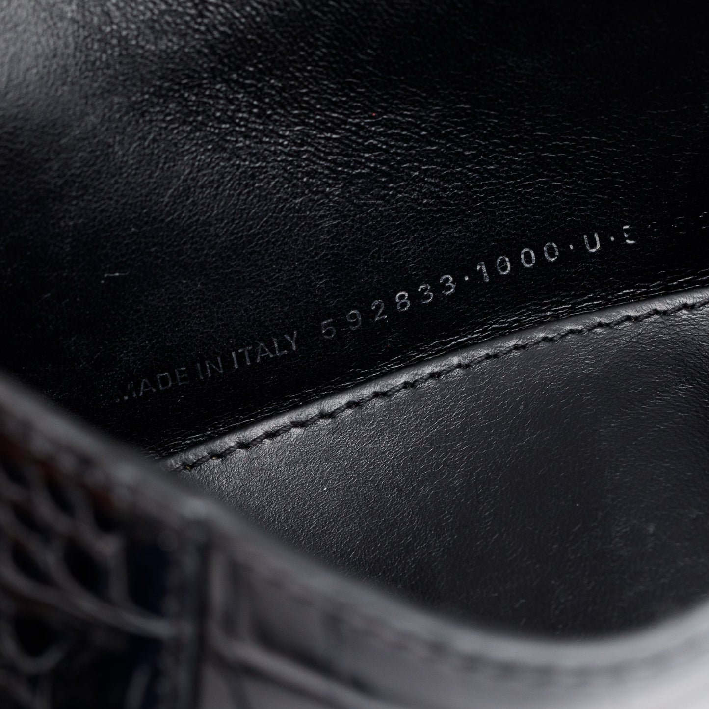 Balenciaga Black Croc-Embossed Leather XS Hourglass Top Handle Bag