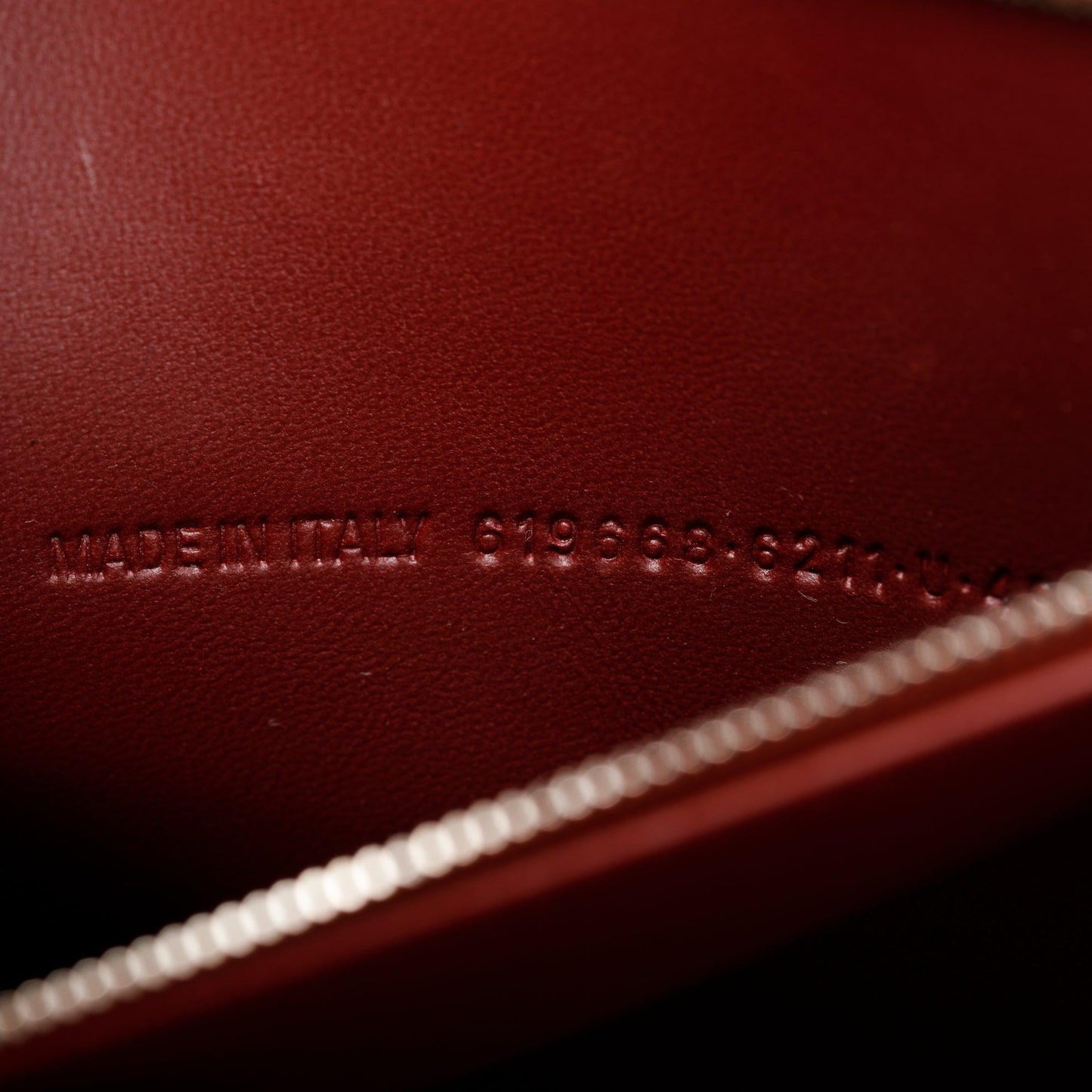 Balenciaga Burgundy Calfskin Leather Medium Hourglass Top Handle Bag