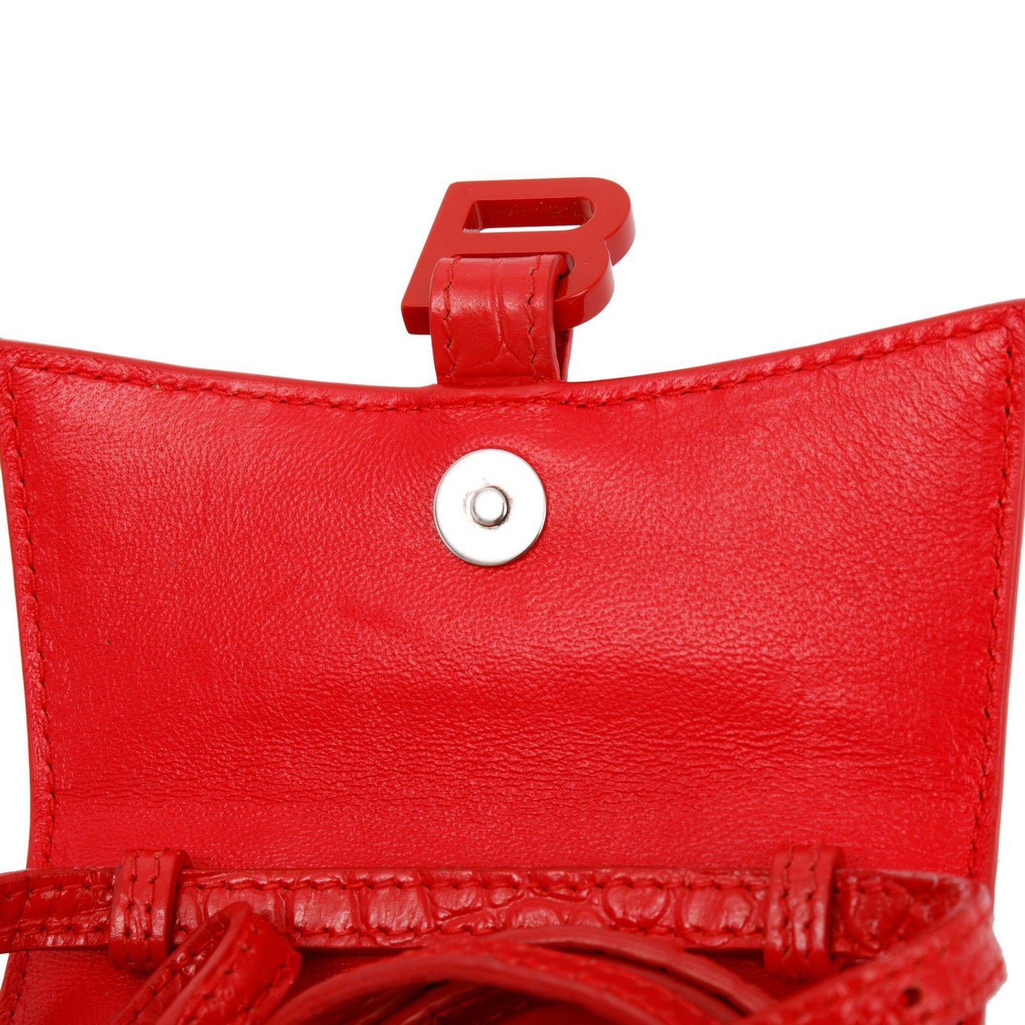 Balenciaga Croc-Embossed Mini Hourglass Bag