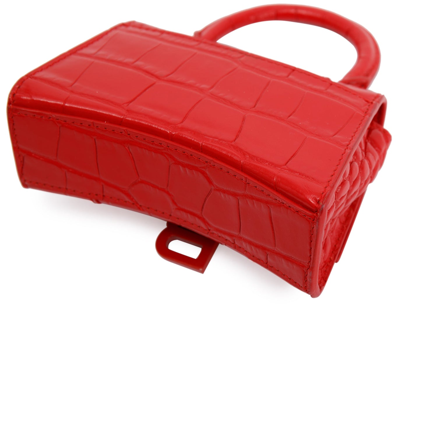 Balenciaga Croc-Embossed Mini Hourglass Bag