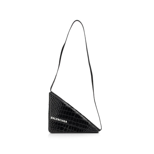 Balenciaga Croc-Embossed Triangle Bag