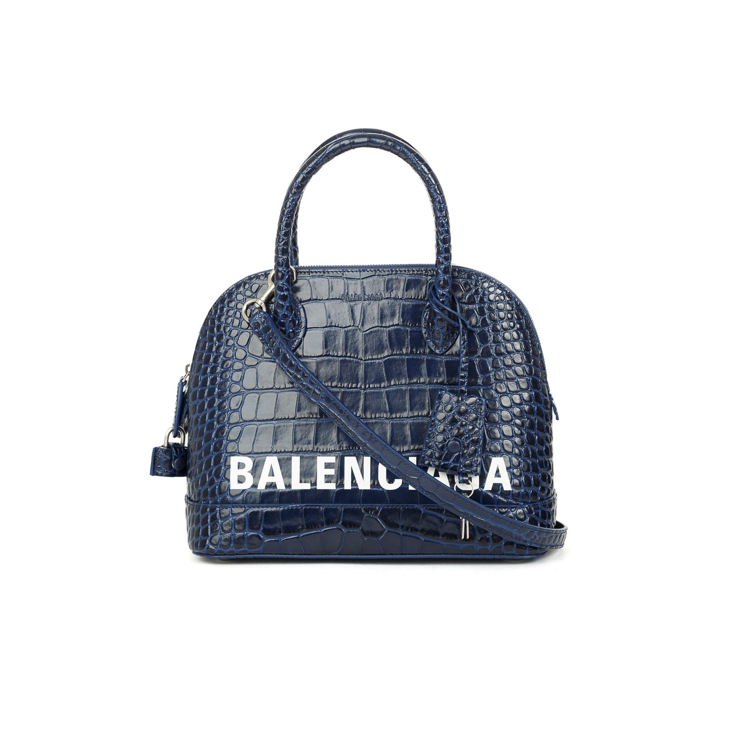 Balenciaga Croc Embossed Ville S Top Handle Bag