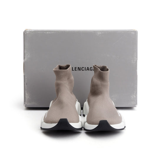 Balenciaga Dark Beige Knit Speed LT Trainer Sock Sneaker, Size 35