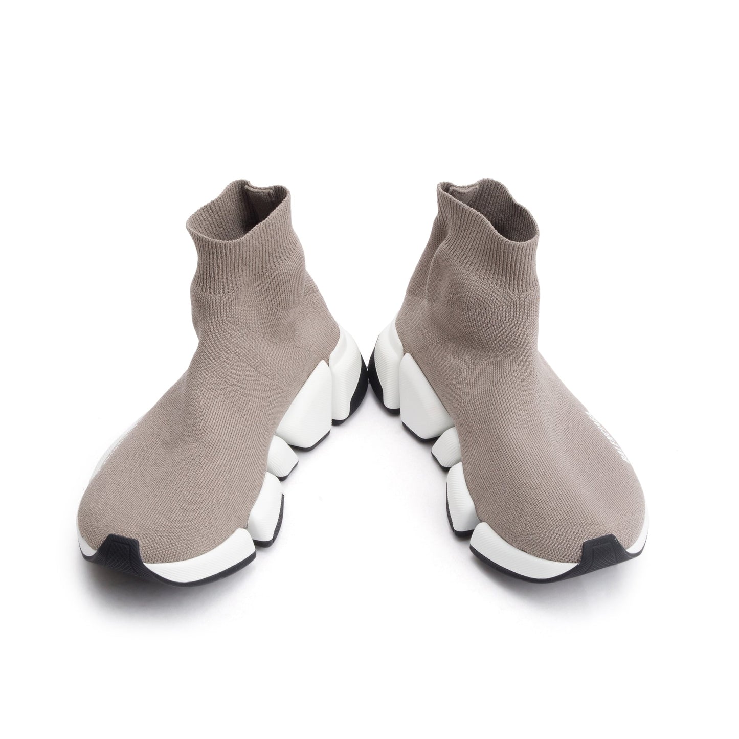 Balenciaga Dark Beige Knit Speed LT Trainer Sock Sneaker, Size 35